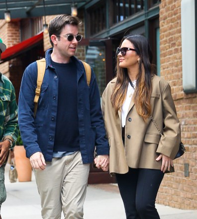 Olivia Munn and John Mulaney seen holding hands as leaving their hotel in New York City. 23 Jun 2022 Pictured: Olivia Munn and John Mulaney. Photo credit: ZapatA/MEGA TheMegaAgency.com +1 888 505 6342 (Mega Agency TagID: MEGA871421_001.jpg) [Photo via Mega Agency]