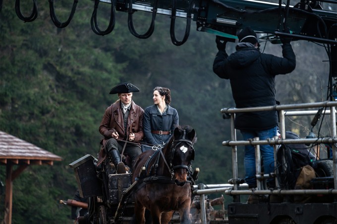 Sam Heughan & Caitriona Balfe Back On Set