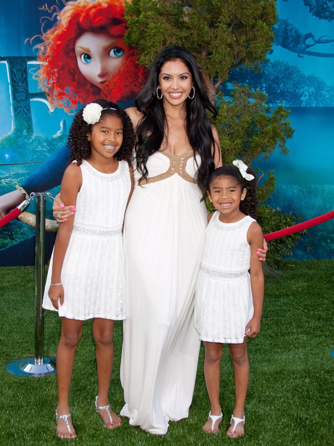 Vanessa Bryant and her daughters at the ‘Brave’ film premiere