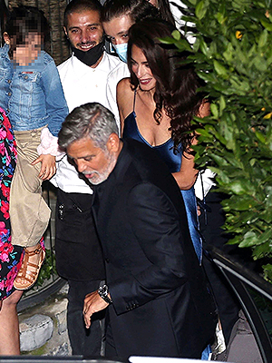 Amal and George Clooney enjoy a luxe date night in Lake Como, Italy.