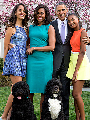 barack, michelle, sasha and malia obama
