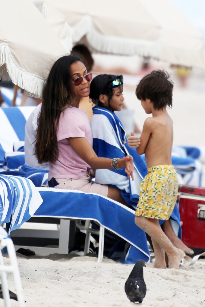 Zoe Saldana & Kids