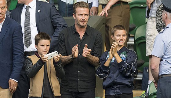 david beckham and romeo and cruz