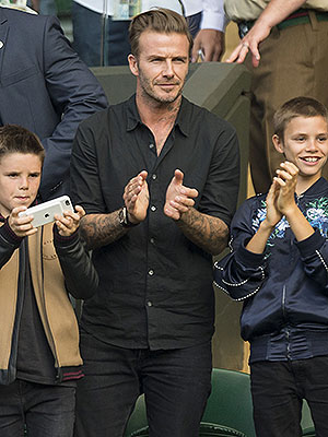 david beckham with sons cruz and romeo