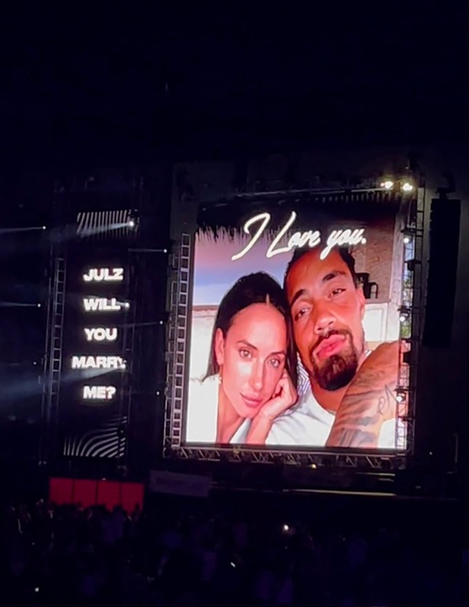 Miami Dolphins’ Duke Riley Proposes To YesJulz at Rolling Loud