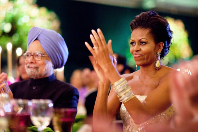 Michelle Obama at a 2009 State Dinner