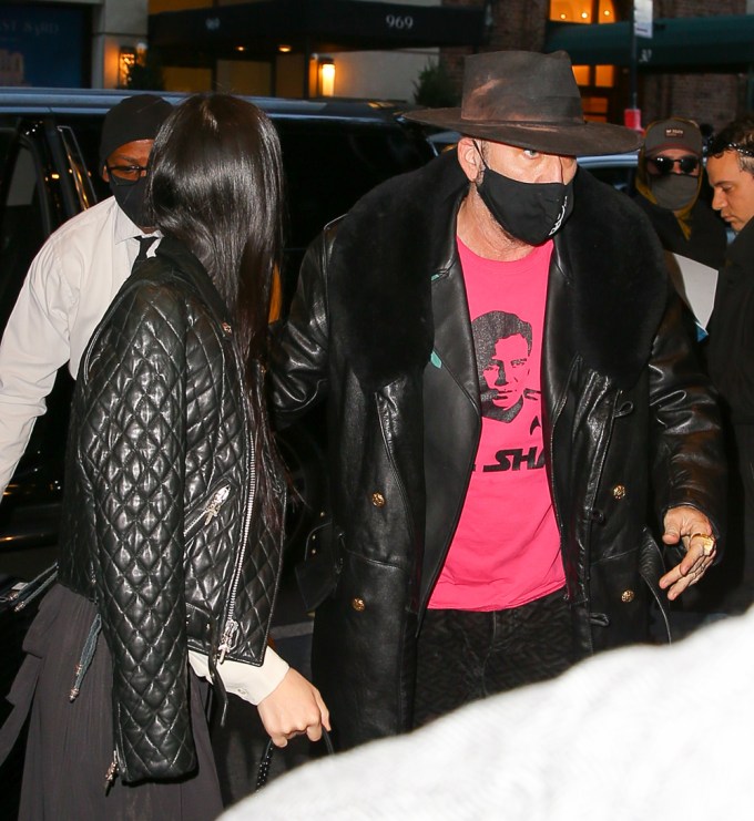 Nicolas Cage & Wife Riko Shibata Arrive At Their Hotel