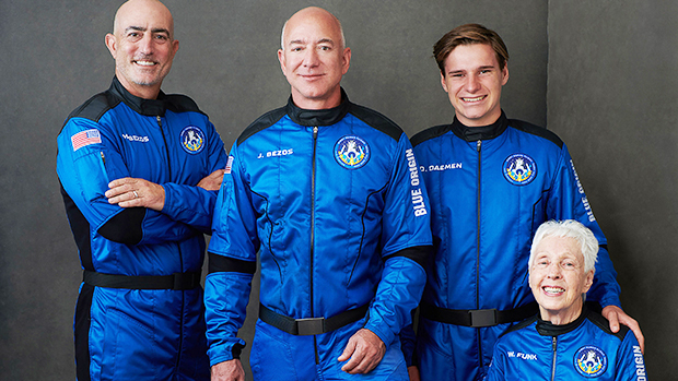 Mark Bezos, Jeff Bezos, Oliver Daemen & Wally Funk