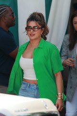 West Hollywood, CA  - *EXCLUSIVE*  - Priyanka Chopra shines in green. She was seen taking a break from baby duties and enjoyed lunch with friends at the exclusive San Vicente Bungalows.

Pictured: Priyanka Chopra

BACKGRID USA 19 AUGUST 2022 

BYLINE MUST READ: affinitypicture / BACKGRID

USA: +1 310 798 9111 / usasales@backgrid.com

UK: +44 208 344 2007 / uksales@backgrid.com

*UK Clients - Pictures Containing Children
Please Pixelate Face Prior To Publication*