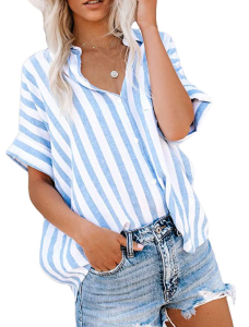 striped button down