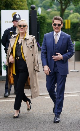 Tom Cruise attends Wimbledon Championships Tennis Tournament Ladies Final Day at All England Lawn Tennis and Croquet Club on July 10, 2021 in London, England. 10 Jul 2021 Pictured: Tom Cruise attends Wimbledon Championships Tennis Tournament Ladies Final Day at All England Lawn Tennis and Croquet Club on July 10, 2021 in London, England. Photo credit: Mirrorpix / MEGA TheMegaAgency.com +1 888 505 6342 (Mega Agency TagID: MEGA769400_004.jpg) [Photo via Mega Agency]