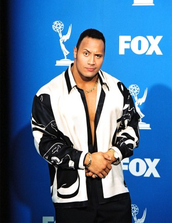 The Rock aka Dwayne Johnson1999 Emmy Awards Award RoomSeptember 12, 1999The Rock aka Dwayne JohnsonDeadline Press Room of the 1999 Emmy AwardsPhoto ® Berliner Studio / BEImages