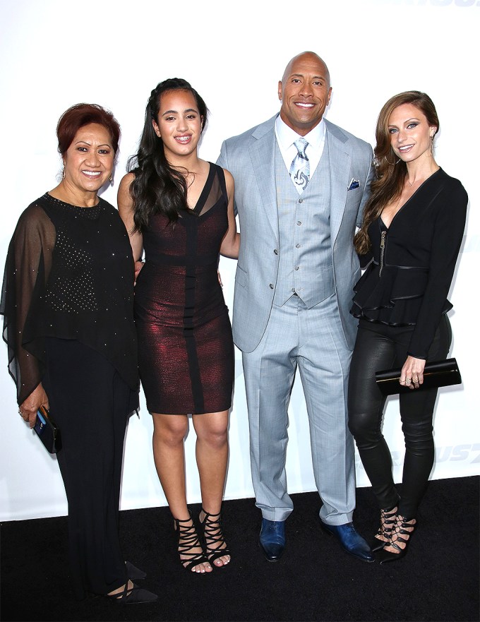 Dwayne ‘The Rock’ Johnson Brings Family to ‘Fast and Furious 7’