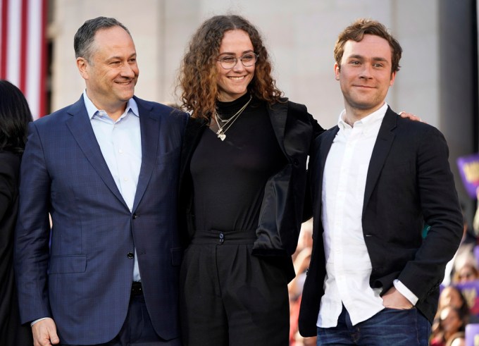 Ella Emhoff With Her Father & Brother