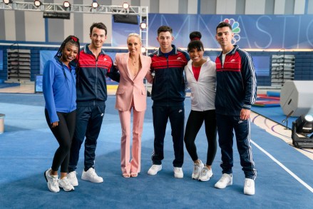 OLYMPIC DREAMS FEATURING JONAS BROTHERS -- "Pilot" -- Pictured: (l-r) Nia Dennis, Kevin Jonas, Nastia Liukin, Nick Jonas, JaNay Honest, Joe Jonas -- (Photo by: Elizabeth Morris/NBC)