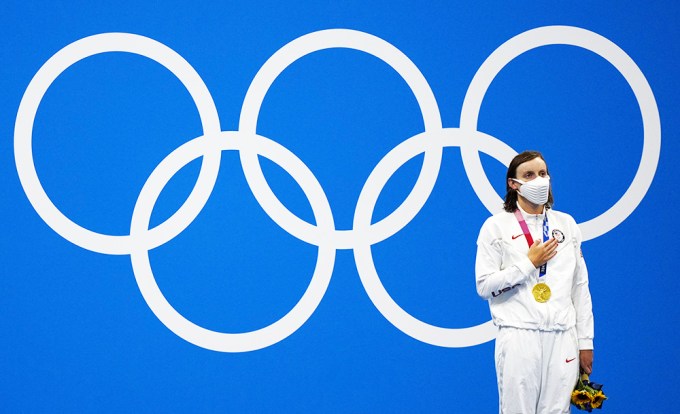 Katie Ledecky Gets Her Gold Medal