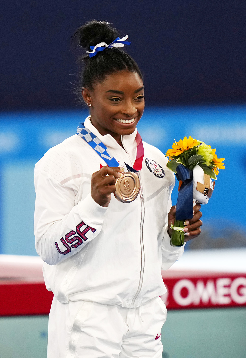 Simone Biles wins the bronze medal - Women's Balance Beam Final
Artistic Gymnastics, Ariake Gymnastics Centre, Tokyo Olympic Games 2020, Japan - 03 Aug 2021