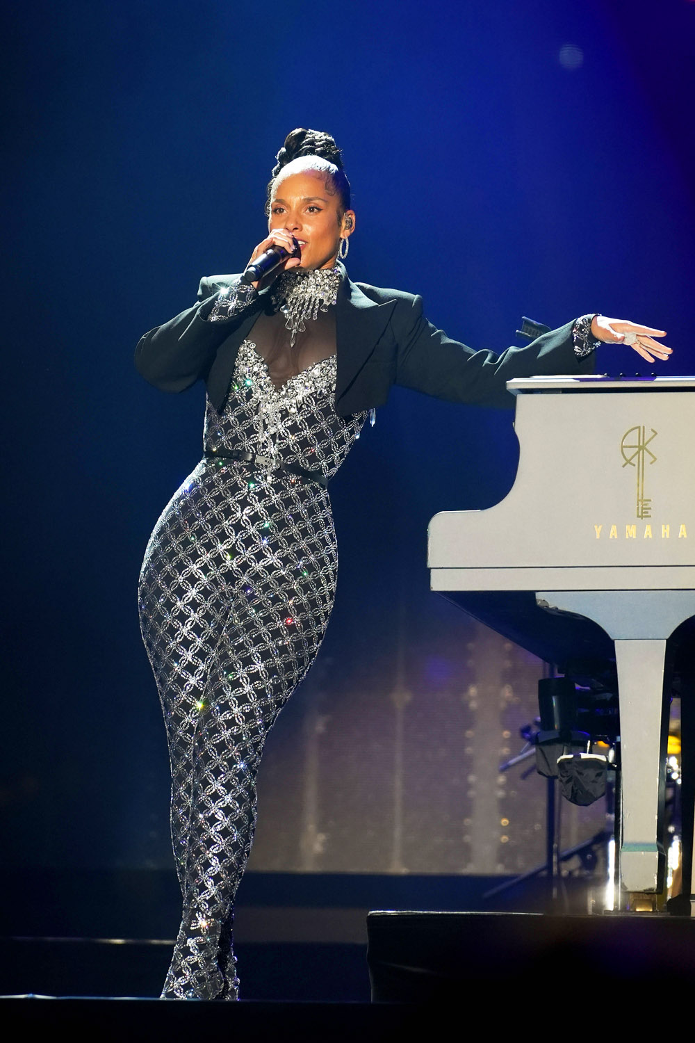 Alicia Keys Sparkly Jumpsuit