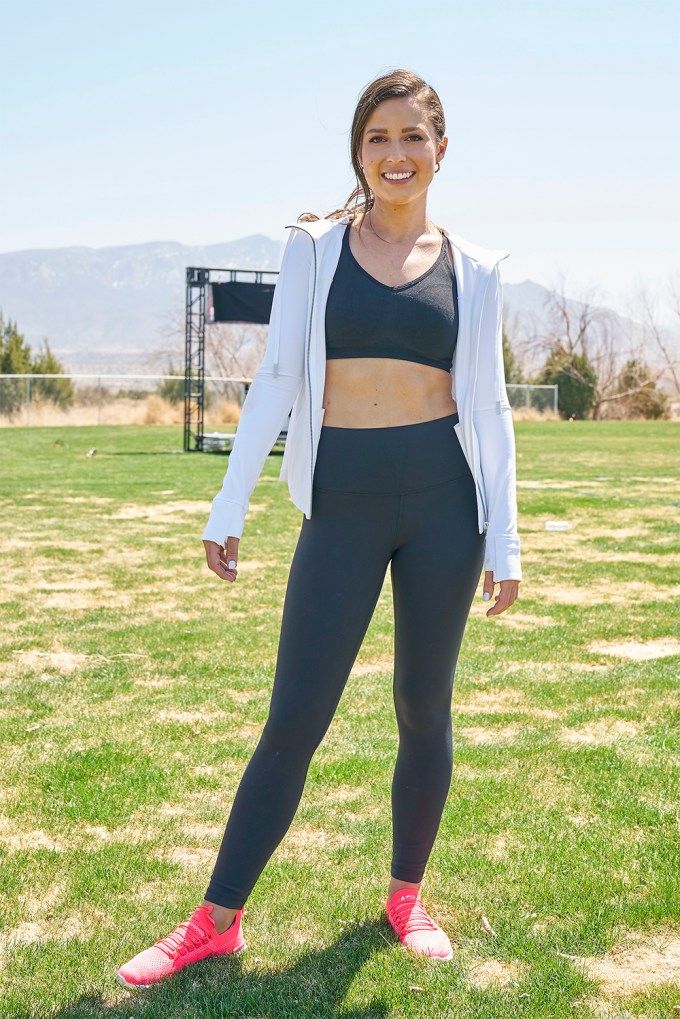 Katie Thurston In Crop Top & Leggings