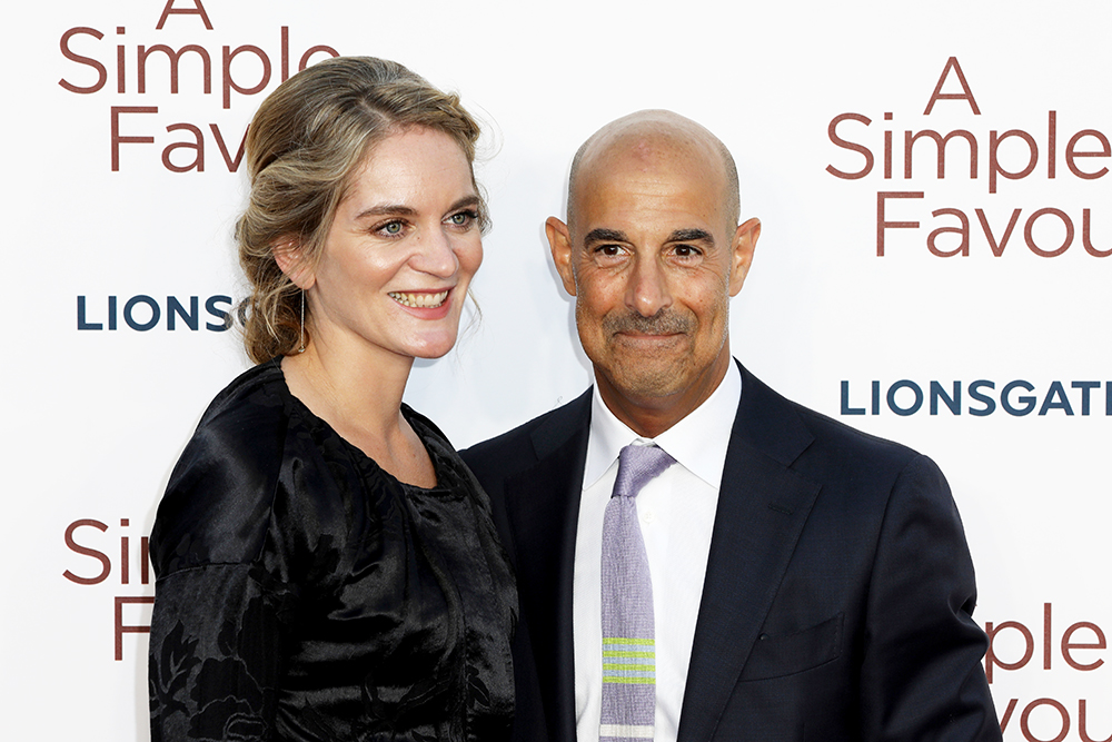 Stanley Tucci, Felicity Blunt. Actor Stanley Tucci and partner Felicity Blunt