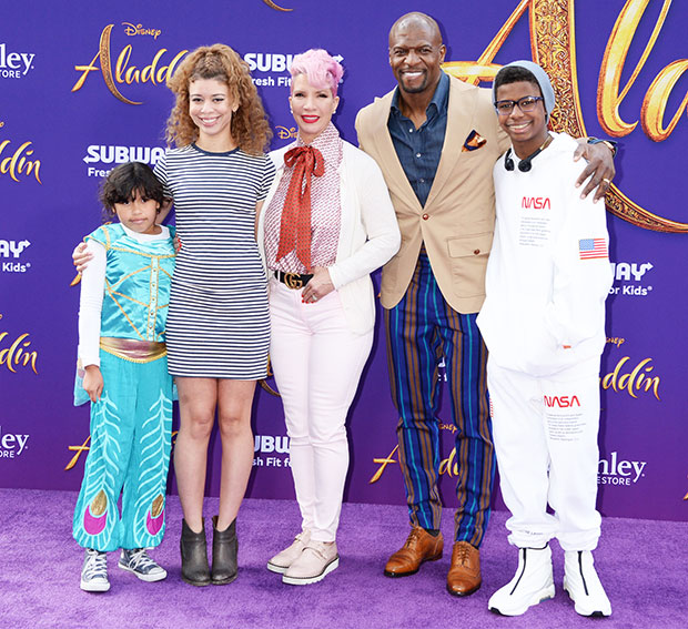 Terry Crews with wife Rebecca & kids