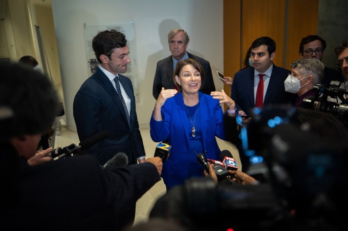 Amy Klobuchar Speaks At A Voting Rights Hearing