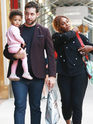 serena williams with husband alexis and daughter olympia