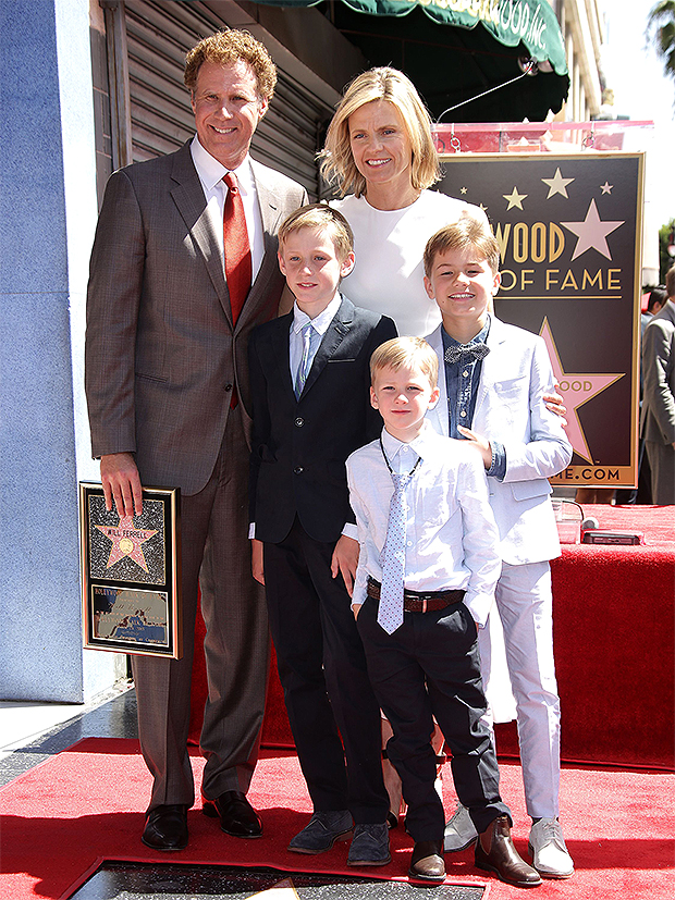 Will Ferrell, Wife & Three Sons 