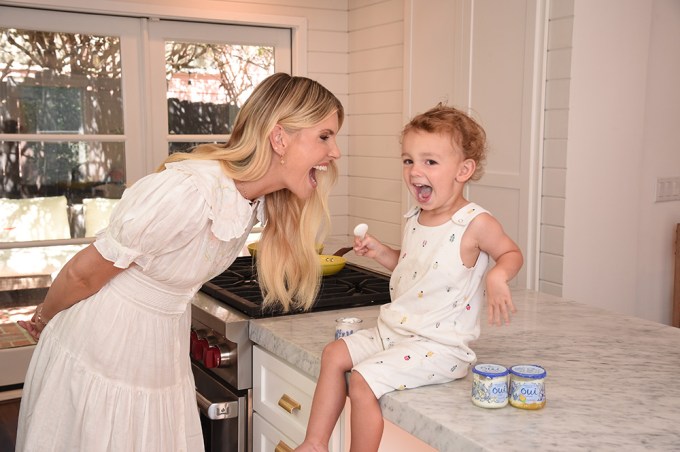 Amanda Kloots And Son Elvis Enjoy Limited-Edition Oui By Yoplait French Florals Collection Glass Pot Designs