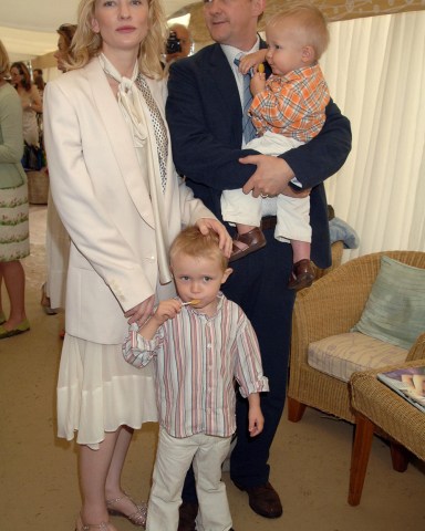 Cate Blanchett and Andrew Upton with sons Dashiell and Roman
CARTIER INTERNATIONAL POLO, WINDSOR, BRITAIN - 24 JUL 2005