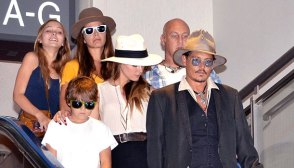 Johnny Depp with his kids