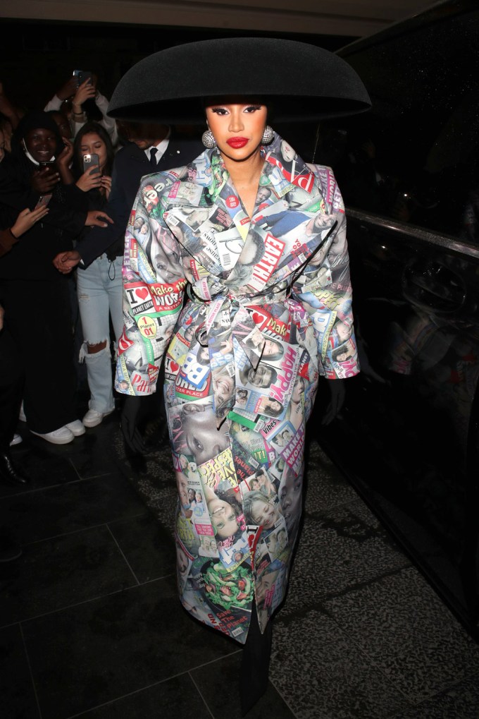 Cardi B at the Balenciaga show