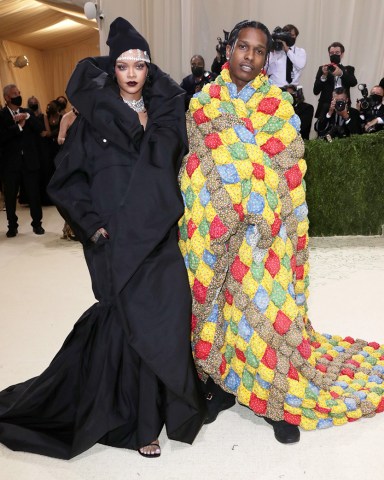 Rihanna and Asap Rocky
Costume Institute Benefit celebrating the opening of In America: A Lexicon of Fashion, Arrivals, The Metropolitan Museum of Art, New York, USA - 13 Sep 2021