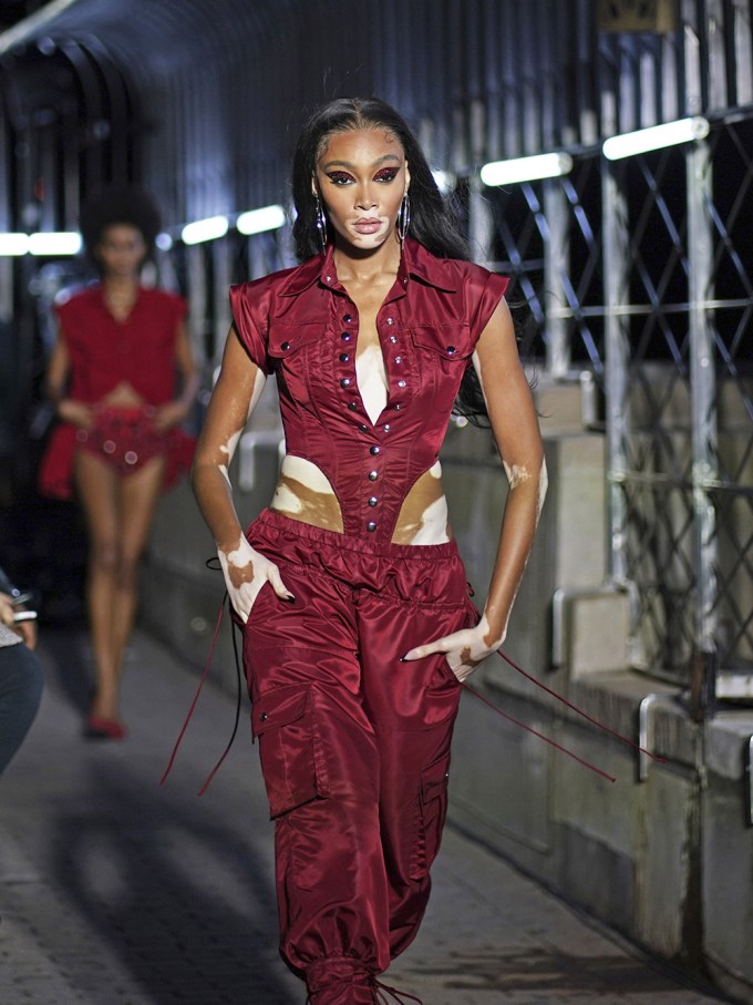 Winnie Harlow On The LaQuan Smith Runway