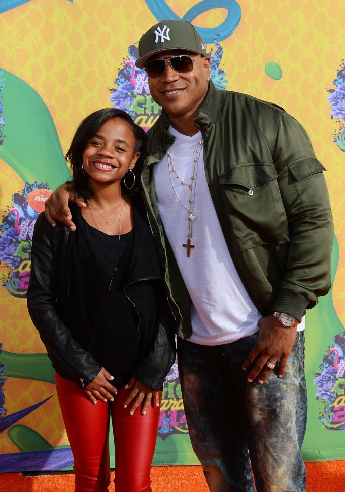 LL Cool J & his daughter Nina pose