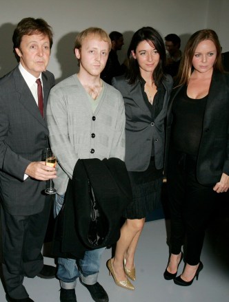 Sir Paul McCartney, James McCartney, Mary McCartney and Stella McCartney From left, Sir Paul McCartney and his children, James McCartney, Mary McCartney and Stella McCartney attend the opening of Established and Sons Gallery
BRITAIN ESTABLISHED GALLERY, London, United Kingdom England