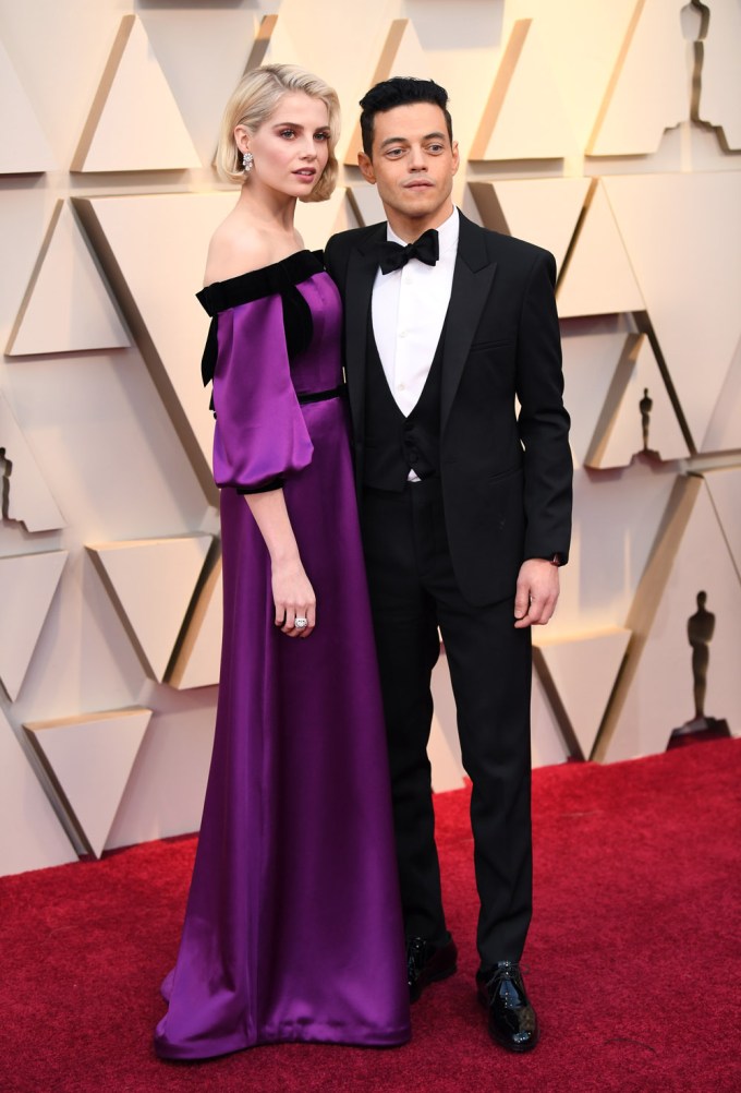 Rami Malek & Lucy Boynton Arrive At The 91st Oscars