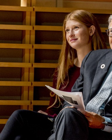 Jennifer Gates and father Bill Gates
Queen Maxima speaks during Goalkeepers event, New York, USA - 20 Sep 2017