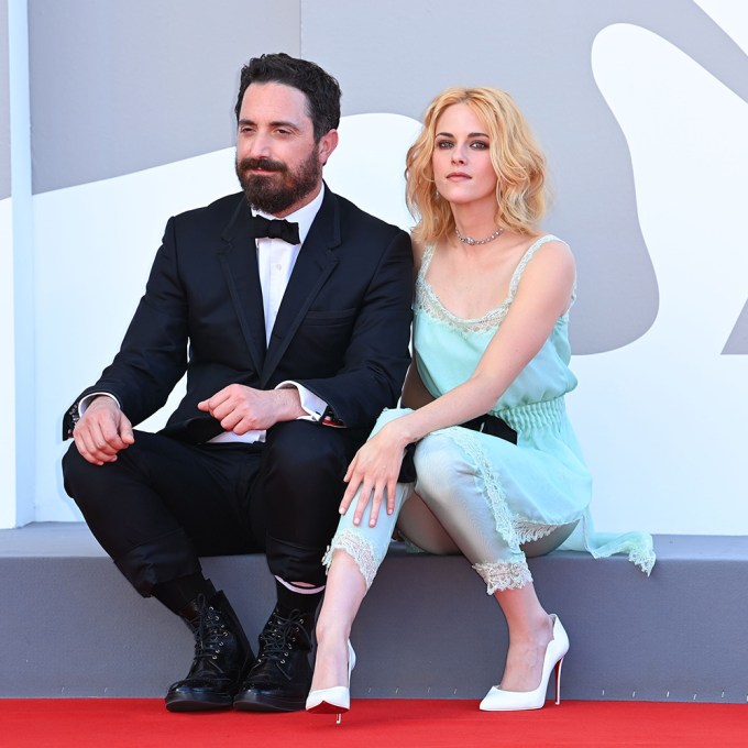 Kristen Stewart with the ‘Spencer’ director at the Venice Film Festival