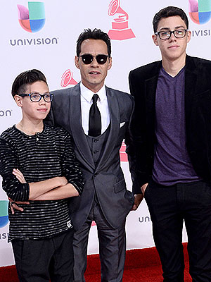 marc anthony with sons cristian and ryan