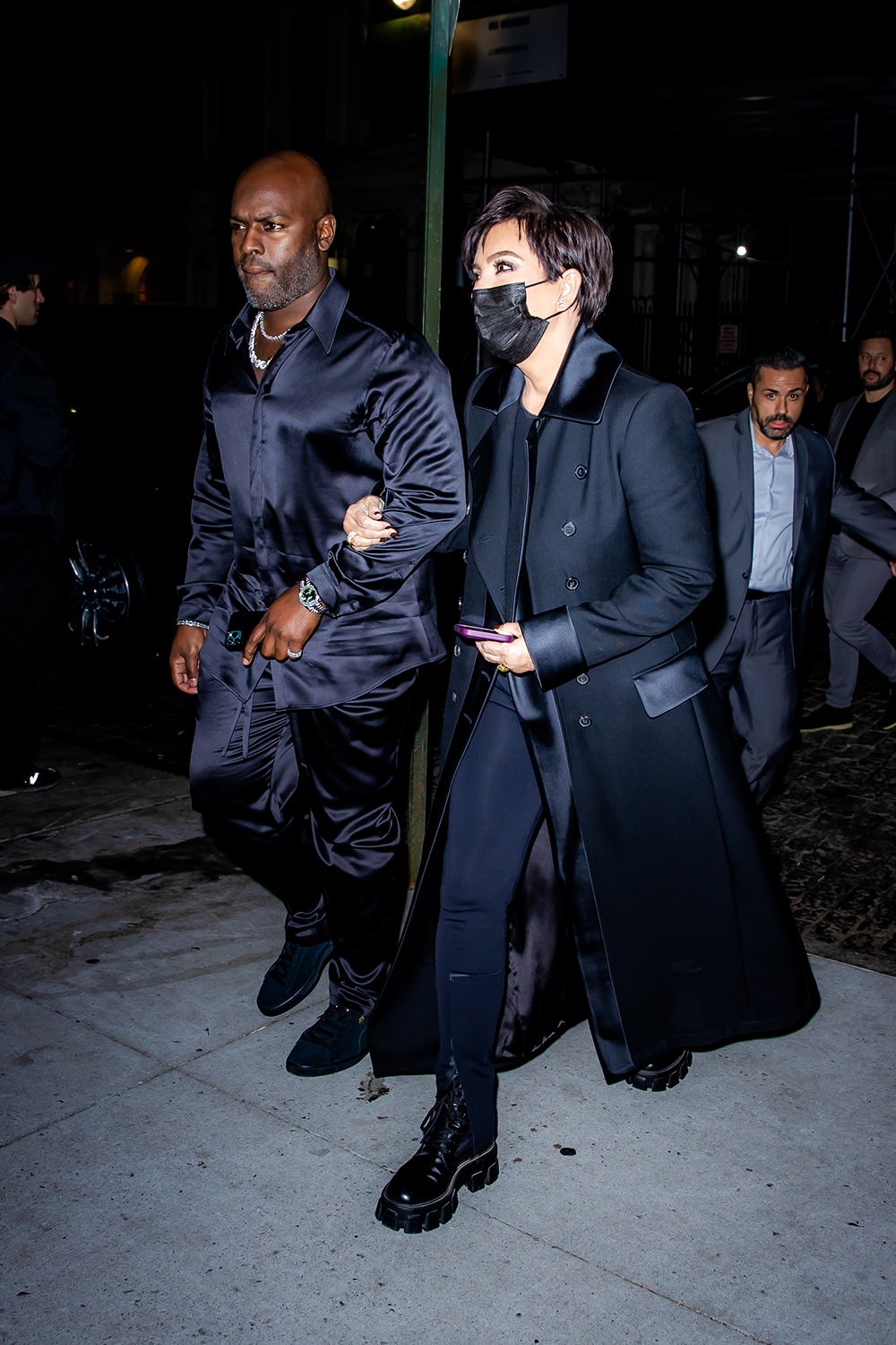 Kris Jenner rocks an all black ensemble arriving with boyfriend Corey Gamble to the SNL After Party at Zero Bond

Pictured: Kris Jenner,Corey Gamble
Ref: SPL5264910 101021 NON-EXCLUSIVE
Picture by: @TheHapaBlonde / SplashNews.com

Splash News and Pictures
USA: +1 310-525-5808
London: +44 (0)20 8126 1009
Berlin: +49 175 3764 166
photodesk@splashnews.com

World Rights