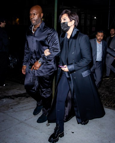 Kris Jenner rocks an all black ensemble arriving with boyfriend Corey Gamble to the SNL After Party at Zero BondPictured: Kris Jenner,Corey GambleRef: SPL5264910 101021 NON-EXCLUSIVEPicture by: @TheHapaBlonde / SplashNews.comSplash News and PicturesUSA: +1 310-525-5808London: +44 (0)20 8126 1009Berlin: +49 175 3764 166photodesk@splashnews.comWorld Rights