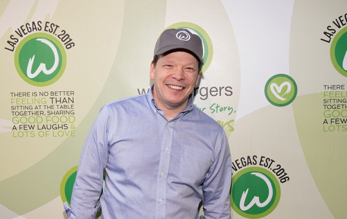 Paul Wahlberg at the Wahlburgers grand opening in Las Vegas