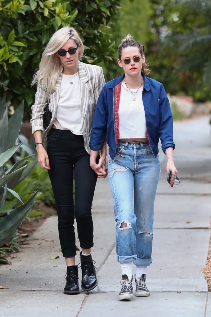 Kristen Stewart & Dylan Meyer Holding Hnads