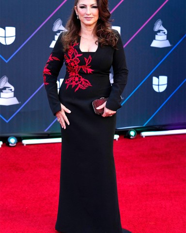 Gloria Estefan arrives at the 22nd annual Latin Grammy Awards, at the MGM Grand Garden Arena in Las Vegas
2021 Latin Grammy Awards - Arrivals, Las Vegas, United States - 18 Nov 2021