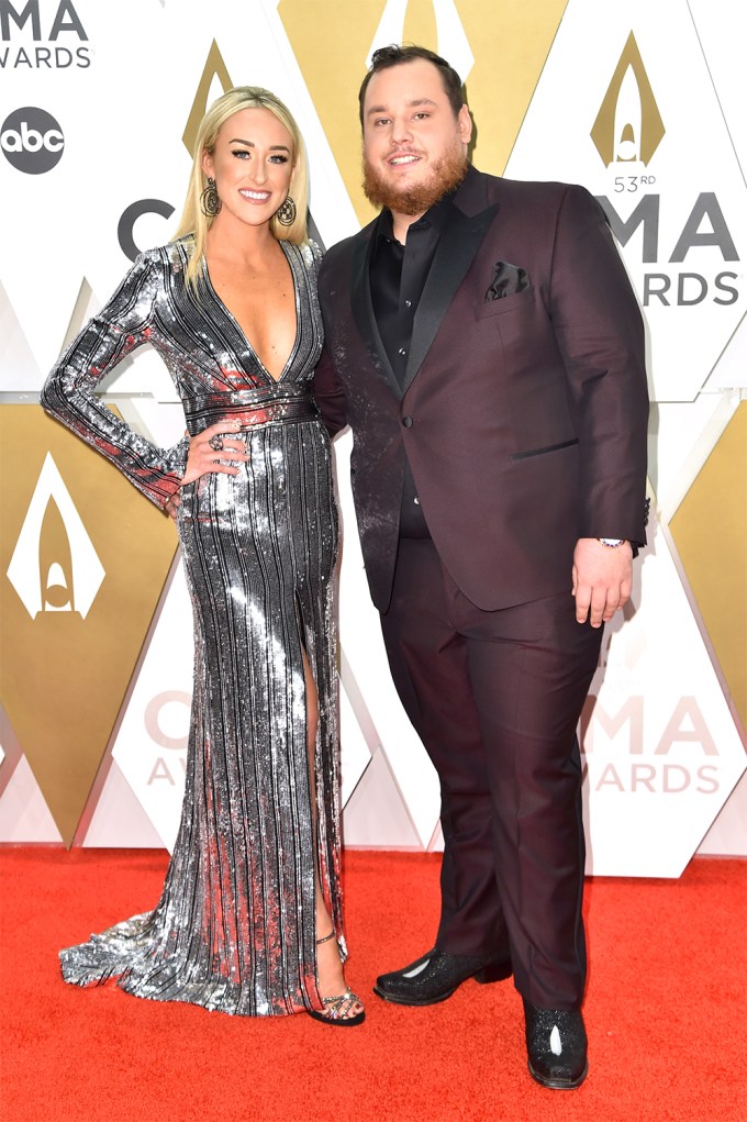 Luke Combs & Nicole Hocking at the 2019 CMA Awards