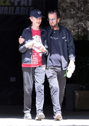 Los Angeles, CA  - *EXCLUSIVE*  - PICS TAKEN: 06/14/2022

Beatles drummer Ringo Starr is seen with his wife Barbara Bach wearing matching black colored tracksuits as they shop for Plants at a nursery in Van Nuys. Ringo and Barbara have been married for over 40 years and Ringo who was about to start a North American tour has had to cancel on news that one of his bandmates has contracted Covid.

Pictured: Ringo Starr, Barbara Bach

BACKGRID USA 11 JULY 2022 

USA: +1 310 798 9111 / usasales@backgrid.com

UK: +44 208 344 2007 / uksales@backgrid.com

*UK Clients - Pictures Containing Children
Please Pixelate Face Prior To Publication*