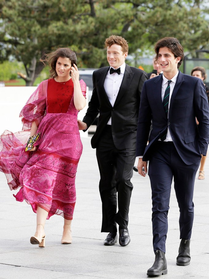 Tatiana Schlossberg with her husband and brother Jack at the JFK Presidential Library and Museum