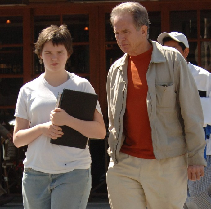 Stephen Beatty & Dad Warren Beatty Stroll Around Beverly Hills