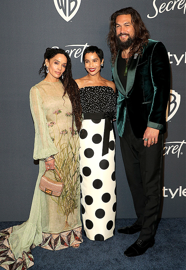 Lisa Bonet, Zoe Kravitz, and Jason Momoa